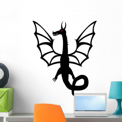 Dragon Tattoo Front Wall Mural shown on a wall