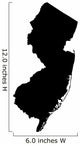 Map of New Jersey USA Wall Decal