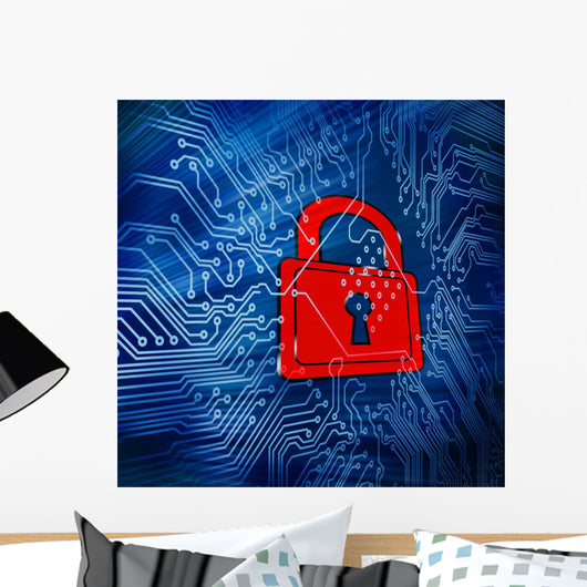 Digital Circuit Board with Wall Mural
