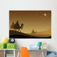 Three wisemans and the star of Bethlehem Wall Mural