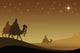 Three wisemans and the star of Bethlehem Wall Mural