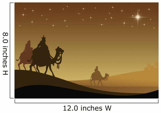 Three wisemans and the star of Bethlehem Wall Mural