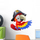 Parrot pirate pointing Wall Decal