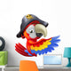 Parrot pirate pointing Wall Decal