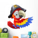 Parrot pirate pointing Wall Decal