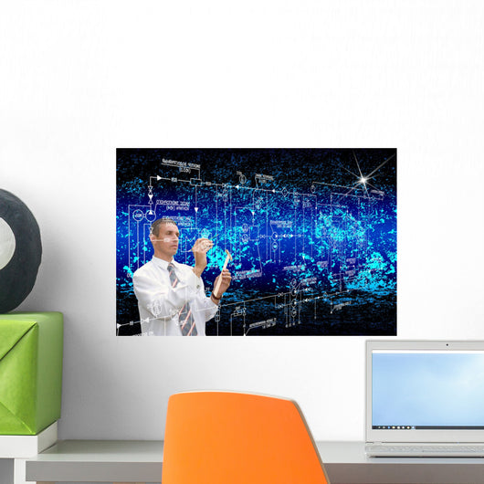 Engineering designing cosmic technology Wall Mural