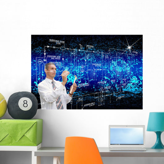 Engineering designing cosmic technology Wall Mural