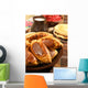 pie (Pierogi, pirogi) and pancake, russian tradition food Wall Mural