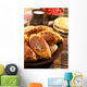 pie (Pierogi, pirogi) and pancake, russian tradition food Wall Mural