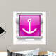 Anchor Pink Square Web Wall Mural