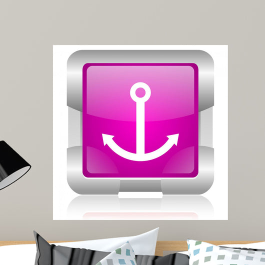 Anchor Pink Square Web Wall Mural