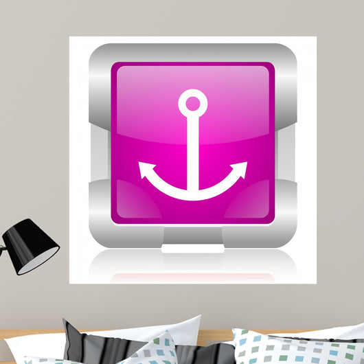 Anchor Pink Square Web Wall Mural
