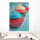 Pink and Blue Cupcake Wall Mural