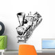 Heavy Railroad Engine with Wall Mural
