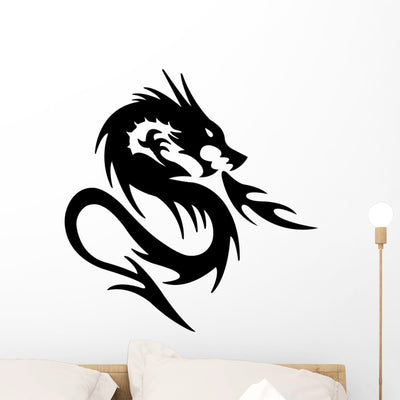 Black Dragon shown on a wall