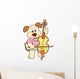 Cartoon Dog Playing Cello