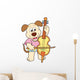 Cartoon Dog Playing Cello