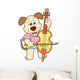 Cartoon Dog Playing Cello