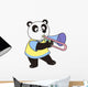 Cartoon Panda Playing Trombone Wall Decal