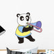 Cartoon Panda Playing Trombone Wall Decal