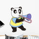 Cartoon Panda Playing Trombone Wall Decal