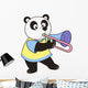 Cartoon Panda Playing Trombone Wall Decal