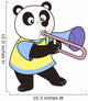 Cartoon Panda Playing Trombone Wall Decal