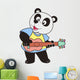 Cartoon Panda Playing Guitar Wall Decal