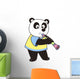 Cartoon Panda Playing Clarinet Wall Decal