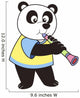 Cartoon Panda Playing Clarinet Wall Decal