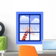 Giraffe outside Window Wall Mural