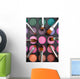 Makeup brushes and shadows Wall Mural