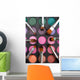 Makeup brushes and shadows Wall Mural