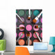 Makeup brushes and shadows Wall Mural