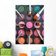 Makeup brushes and shadows Wall Mural