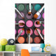 Makeup brushes and shadows Wall Mural