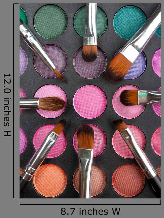 Makeup brushes and shadows Wall Mural