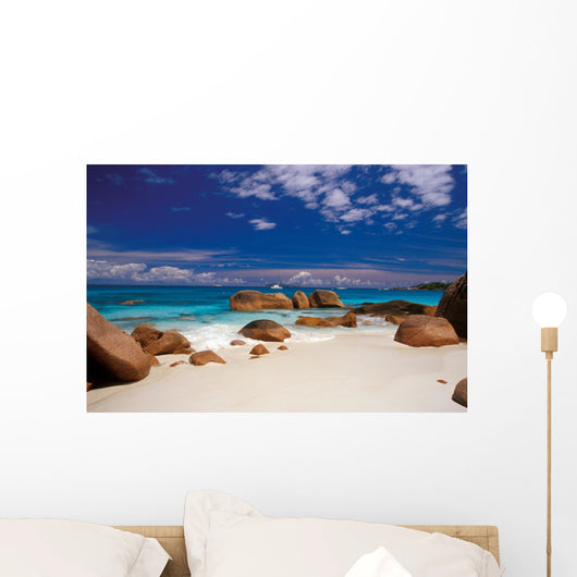 boulders in the sand Wall Mural