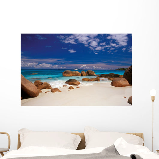 boulders in the sand Wall Mural