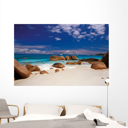 boulders in the sand Wall Mural