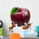 Ants Carrying a Big Apple Wall Mural
