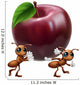 Ants Carrying a Big Apple Wall Mural