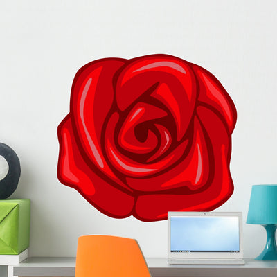 Rose Wall Decal shown on a wall