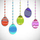 Vintage Easter seamless pattern with decorated eggs. Wall Mural
