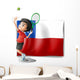 Tennis Player with Chile Wall Mural