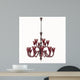 Chandelier 3D Rendering White Wall Decal