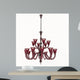 Chandelier 3D Rendering White Wall Decal