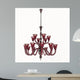 Chandelier 3D Rendering White Wall Decal
