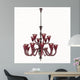 Chandelier 3D Rendering White Wall Decal