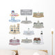 Symbols of US cities Wall Decal